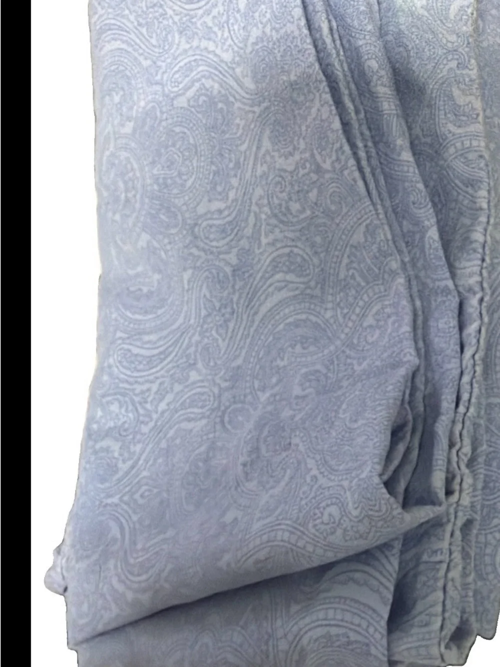 Lauren Ralph Lauren Pale Blue Paisley std pillowcase white band 100% Cotton USA